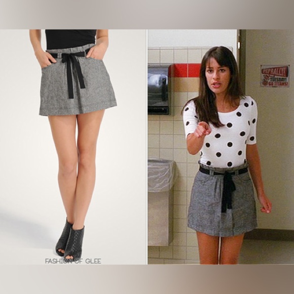 Forever 21 skirt size medium sized zip tie belt ASO Rachel Berry